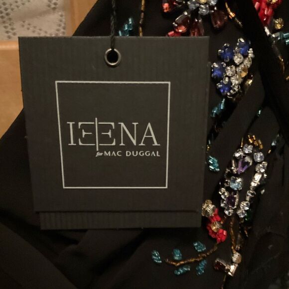 Mac Duggal 26530 Womens FAUX WRAP MULTI COLORED BEADED FLORAL GOWN Dress - Picture 15 of 15